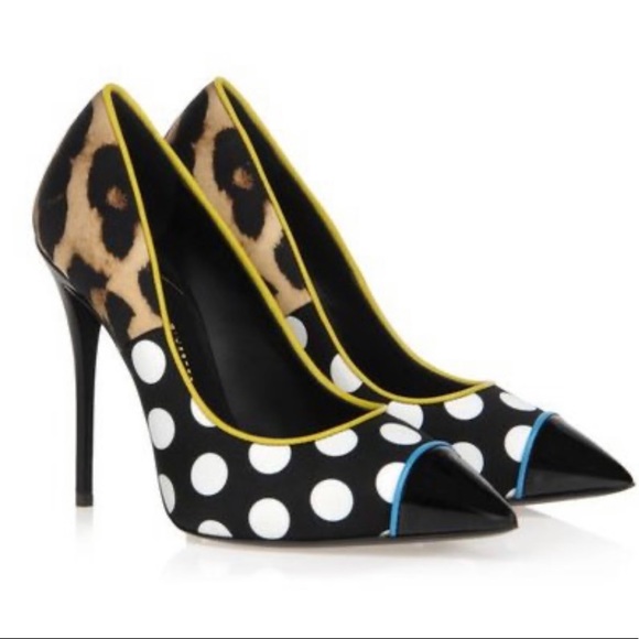 Giuseppe Zanotti Half Polka Dot Half Leopard Pump - Picture 1 of 10